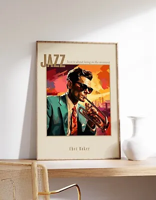 Chet Baker Print | Chet Baker | Jazz Poster | Jazz Print | Vintage Print • $19.75