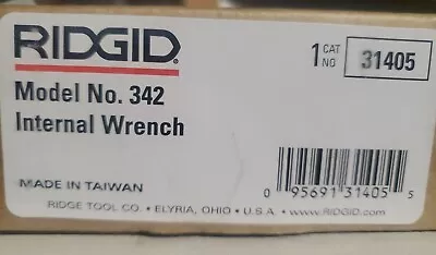 Ridgid Model #342 Internal Wrench 4 1/2  1  - 2  Pipe Capacity 15/8 Lbs E4 • $54.50