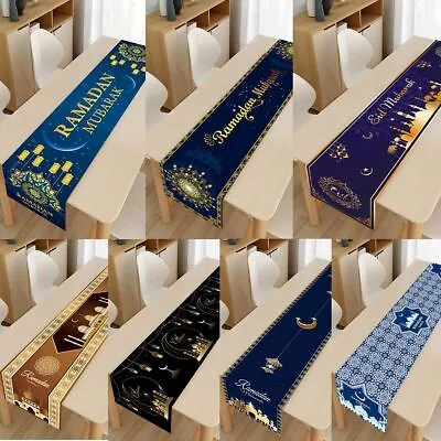 Eid Mubarak Table Runner Ramadan Decoration For Home Islamic Muslim Party Decor • $13.99