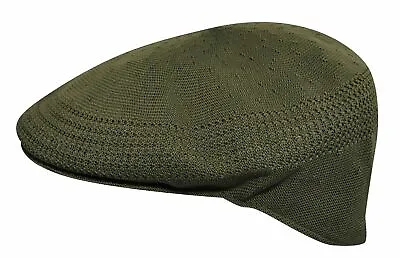KANGOL Hat 504 Tropic Ventair Summer Flat Cap 0290BC Olive Green Sizes: S - XL • £52.99