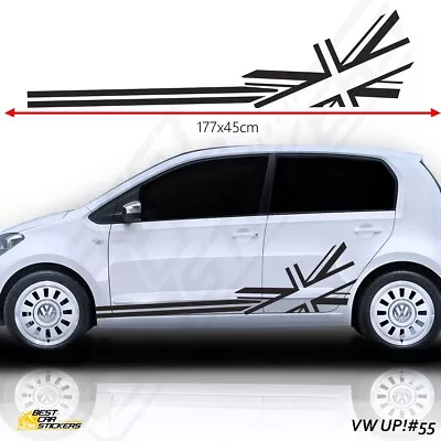 Car Side Stickers Racing Stripes Vinyl Graphics Car Skirt Decals • £19.99