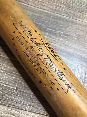 Vintage 1960s Mickey Mantle Line Wood Baseball Bat Hillcrest Sporting Goods 33  • $65