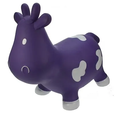 KidZZfarm  Betsy The Cow Bounce & Ride-on Inflatable Hopper Toddler Toy / Purple • £14.99