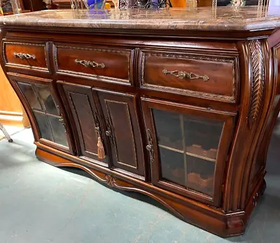 Unique Wooden Bar With Marble Top • $1000