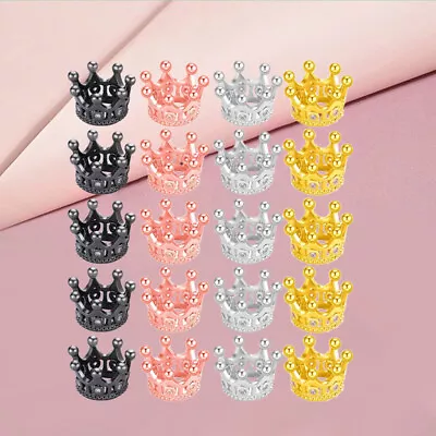 20 Metal Crown Pendants For DIY Jewelry (Mixed Color) • £10.99