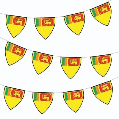 Sri Lanka Flag Bunting Decorations Party Wedding Events - 12pcs 2.5M Ribbon • £6.95