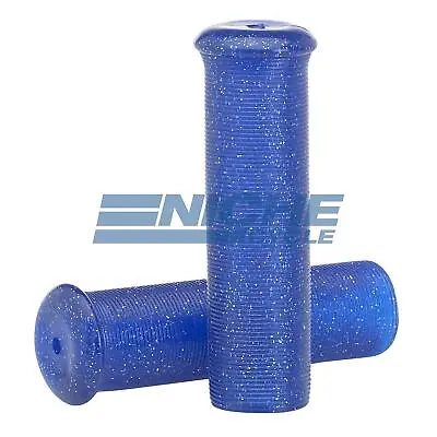 Blue 120mm Metal Flake Chopper Bobber Motorcycle Grips 7/8  • $15.95