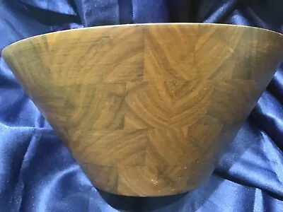 BILLINGS MISSOURI BURL WALNUT Large SALAD SERVING BOWL Mid Century Modern • $19.99