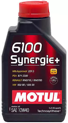 Motul 1L Technosynthese Engine Oil 6100 SYNERGIE+ 10W40 - 1L • $161.40