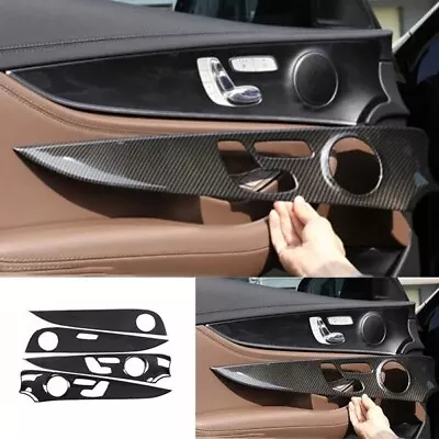Carbon Fiber ABS For Benz E-Class W213 2016-2021 Cover Trim Interior Door Panel • $118.30
