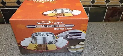 Brentwood S’Mores Maker Indoor Electric TS-603 W Stainless 4 Trays Forks NEW • $12.99