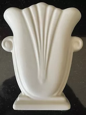 Royal Haeger White Art Deco Vase 1999 6.5  Tall Exc. Used Cond. • $27.50