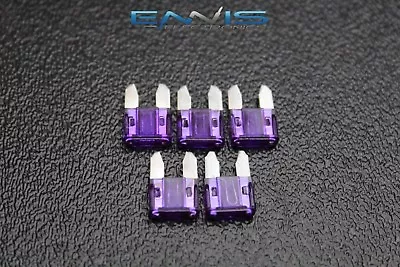 (5) Pack Atm 3 Amp Fuses Mini Fuse Blade Style Car Boat Automotive Auto Atm3 • $5.95