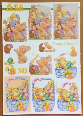£3.95 • Buy 5 Easter A4 Decoupage Sheets 3D Cardmaking - Pack 2