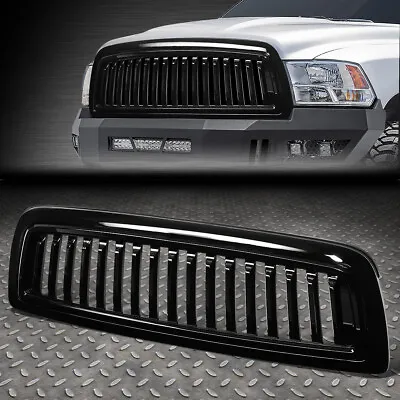 $70.45 • Buy For 09-12 Dodge Ram 1500 Glossy Vertical Front Hood Bumper Grille Grill Frame