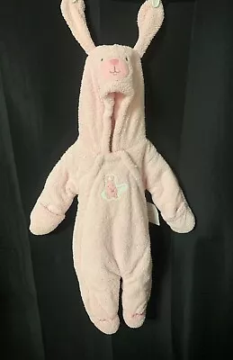 Bebe D'Amour Baby Winter Chenille Bunny Snowsuit Bunting Outerwear 0-3 Mths NWT • $16