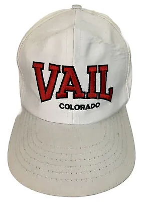 Vintage Vail Colorado Black Adjustable Cord-Bump Bonnets Ski Headwear Hat Cap • $30