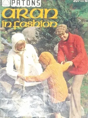 Vintage Knitting Patterns - 13 Family Aran Fashion Knits From Patons • £4.99