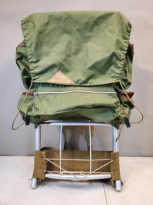 Vintage Kelty Pack Backpack With Camp Trails External Aluminum Frame Olive Green • $129.99