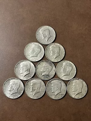 1964 Kennedy Half Dollar Lot Of 10 Silver Coins 90% Silver ~ Nice Coins  • $97