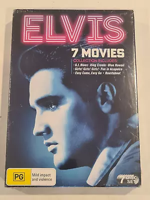 Elvis 7 Movies - DVD - Region 4 - BRAND NEW & SEALED - Blue Hawaii Roustabout • $34.90