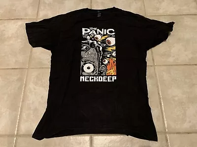 Neck Deep The Panic Band Black Shirt Large Pop Punk Alternative Hxc Sxe Adtr M • $24.95