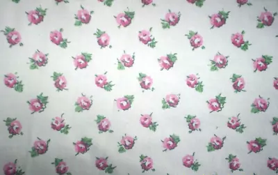 Laura Ashley Ditsy Pink Rosebud Vintage Curtains 77 D X 52 W • £55
