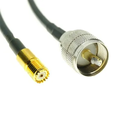 RG58 PL259 UHF Male To MINI UHF Female Jack Pigtai Coax RF Connector Cable Lot • $9.20