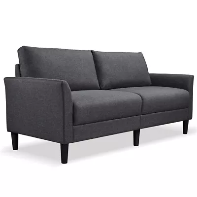 2 Seater Sofa Modern Fabric Couch Love Seat Sofa Settee For Living Room Grey • £169.99