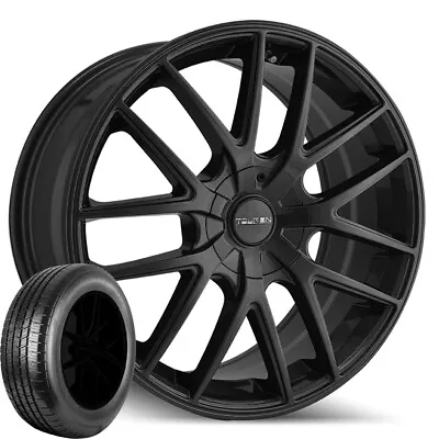 (Set Of 4) TR60 16x7 5x100/5x4.5  Matte Black Rims W/205/60R16 Kenda Tires • $906.99