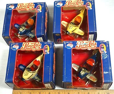 Vintage Set Of 4 Pepsi Cola Die Cast Pedal Plane Replicas Lot Of 4 Toy Models • $25