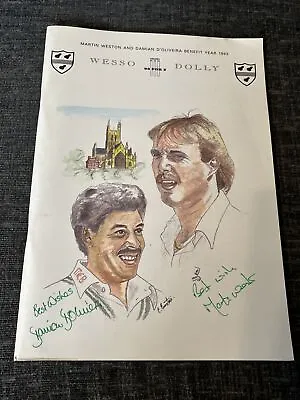 £7.99 • Buy Martin Weston D’Oliveira Benefit Brochure 1993 - Signed - Worcestershire Cricket