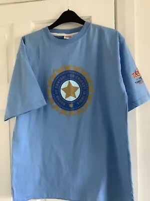 Mens Majestic Athletic Light Blue Short Sleeved T Shirt  Size Medium Vgc • £2