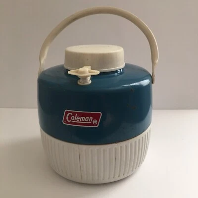 $15.52 • Buy Vintage 1975 Coleman Blue & White 1 Gallon Water Cooler Jug With Spout & Cup