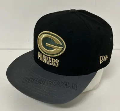 New Era 9Fifty Green Bay Packers Football Team Snapback Hat Cap Super Bowl Black • $35