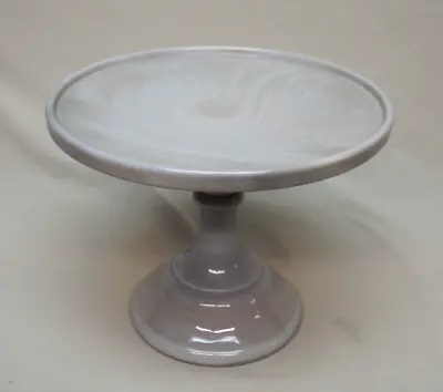 Mosser Glass 9  Marble Glass Cake Stand • $80