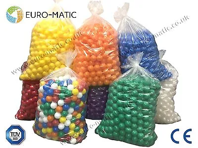 £102 • Buy 500 Euro-matic Soft Play Pen Pit Pool Balls COMMERCIAL GRADE 75mm *FREE NETSACK