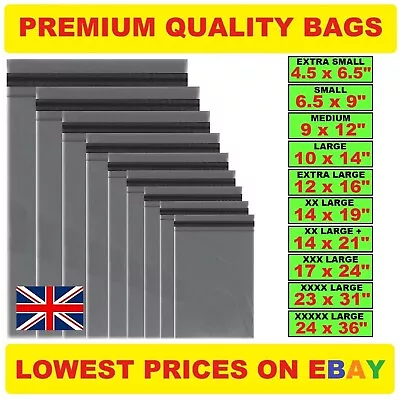 Grey Mailing Bags Postal Post Packaging Plastic Parcel Packing Postage Self Seal • £73.99