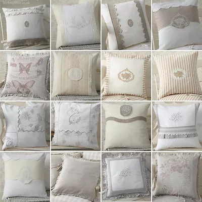 £12.95 • Buy French Style-Monogram - Vintage Cushion Cover 100% Cotton