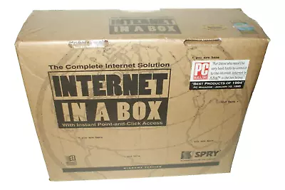 Vintage 1995  Internet In A Box  V1.0 By Spry - Windows - New In Sealed Box • $25