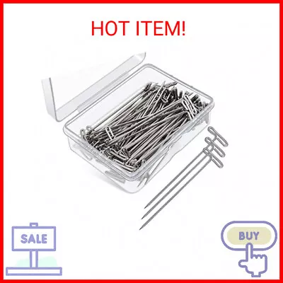 100 Pack Wig T-Pins 2 Inch Stainless Steel Wig Pins For Wigs Foam Head T Pins F • $9.20