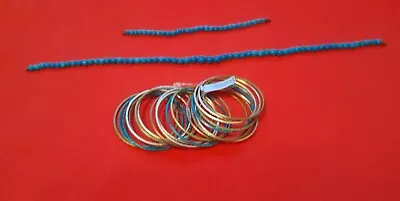 £4 • Buy Pack Of Bangals Necklace And Bracelet In Turquoise