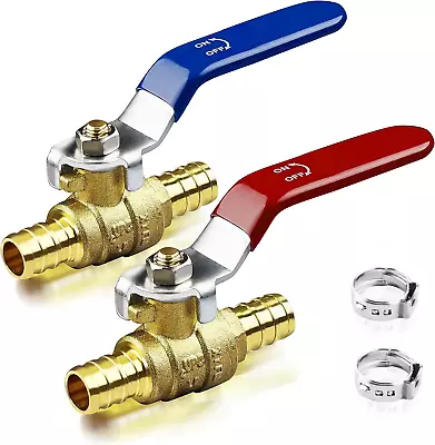 1/2 Inch Water Shut Off Brass Ball Valve LF RV Heater Valve For Hot And Cold Wa • $18.12