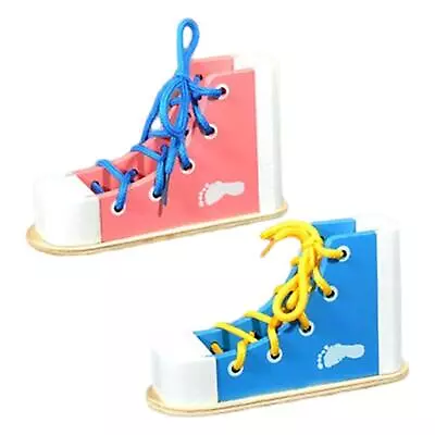 Learn To Tie A Shoe Educational Toy Shoe Tying Aid For Kids Toddlers • £9.80