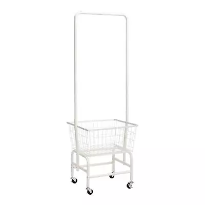 Laundry Cart With Clothes Rack Rolling Laundry Butler With Wire Storage Rackbla • $80.60