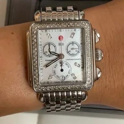 Michele Diamond Deco Watch MWW06P000099 $2195 • $1459