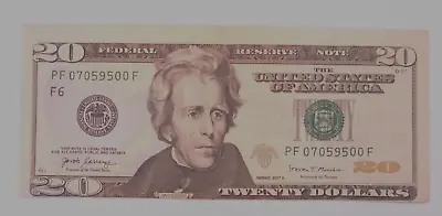 2017a $20 Error Note Major Misaligned Print/cut Error Currency Au Condition • $71.24