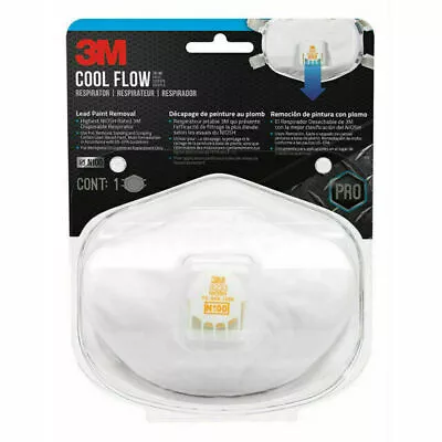 3M N100 8233PC1-B Lead Paint Removal Valved Disposable Respirator Mask • $9.95