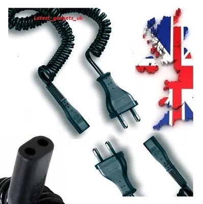 £3.49 • Buy 2Pin Universal Electric Shaver Charger Lead For Philips Braun Remington And More