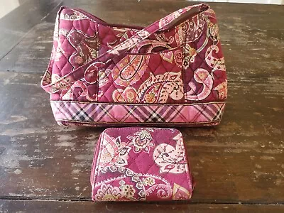 Vera Bradley Piccadilly Plum Mini Zip Wallet And Small Purse • $30